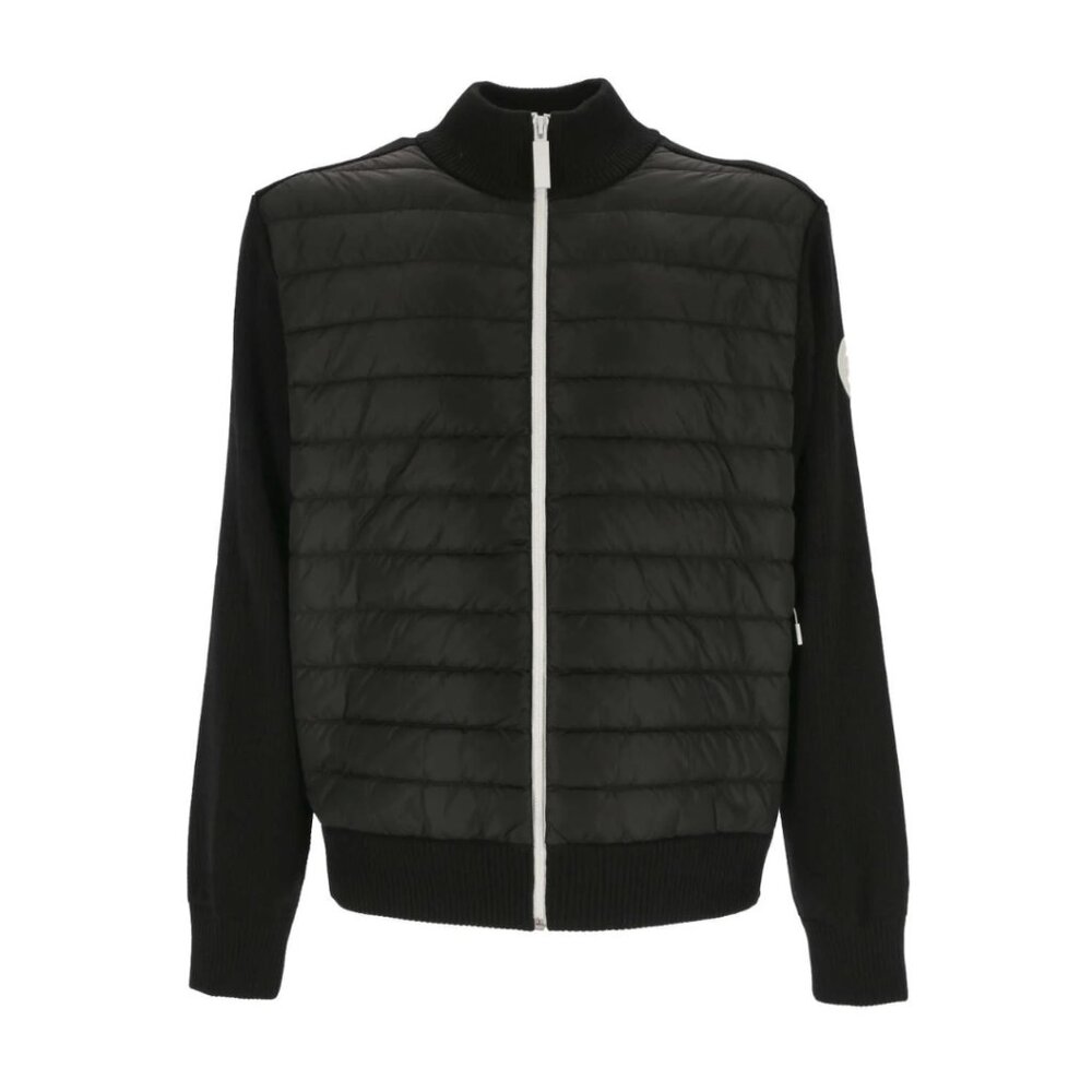 NWT Canada Goose Men's Hybridge Knit Jacket In Black Quilted Padded Panel Zip Up